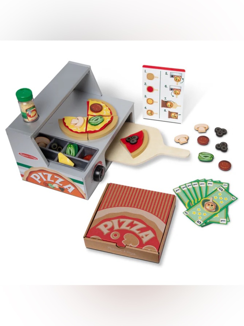 Melissa & Doug Pizza Counter 41 Pieces Role Play